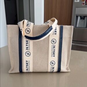 Jetset Pilates Canvas Tote Bag